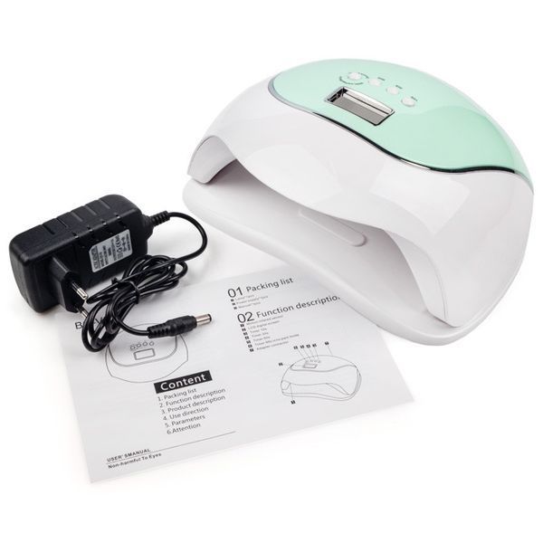 Светодиодная LED лампа для маникюра гель-лака SUN BQ-V5 120W UV/LED Macaroon green 1736676763 фото