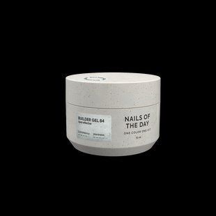 Гель світловідбивний для нарощування нігтів, NAILSOFTHEDAY Builder Gel, №84, молочний з опаловим блиском, 15 мл 3247405693 фото