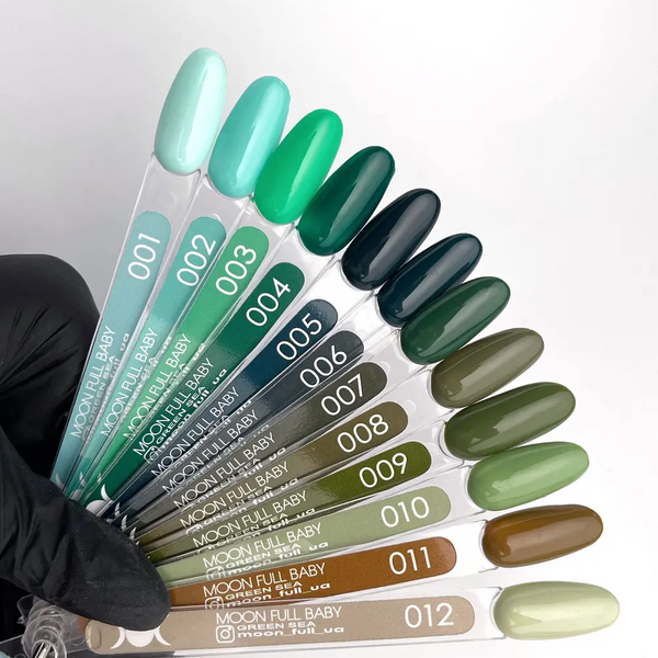 Гель-лак для нігтів Baby Moon Green Sea, №01, колір: біло-зелений світлий, 6 мл 5908254000768 фото