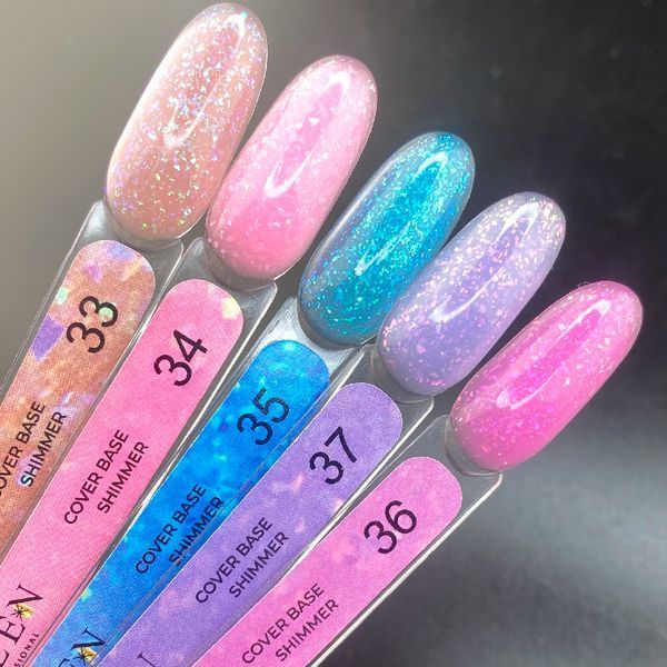 База камуфлююча, Edlen Cover base Shimmer, №36, фуксія з кольоровою слюдою, 9 мл 4000320368 фото