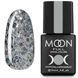 Гель-лак для ногтей Moon Full color, №327, цвет: серебряный глиттер на полупрозрачной основе, 8 мл 5908254188879 фото 1
