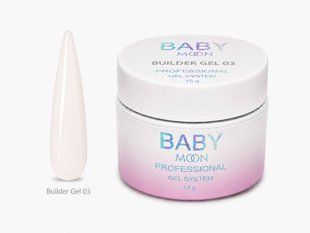 Гель камуфлирующий для наращивания ногтей, Baby&nbsp;Moon Builder Gel, №03, молочный, 15 мл 3132463217 фото