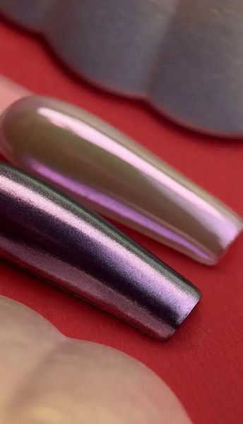 Втирка рідка для дизайну нігтів, Roks&nbsp;Liquid Chrome Powder, №05, колір: ліловий, 5 грам 5902900000058 фото