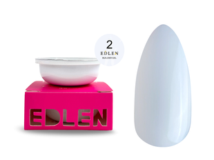 Змінний картридж гелю для нарощування нігтів, Edlen Builder gel, №02, молочний, 15 мл 4000312008 фото