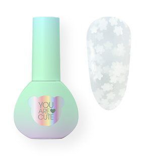 Гель жидкий камуфлирующий для укрепления ногтей, You Are Cute Bottle Gel, №23, молочный с фигурками, 5 мл 994-4756-1316 фото