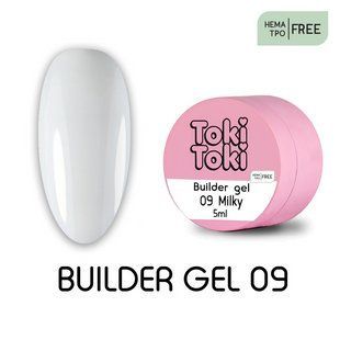 Гель камуфлирующий&nbsp;для наращивания ногтей, Toki-Toki Builder Gel, №09, Milk (молочный), 5 мл 2005BLG09 фото