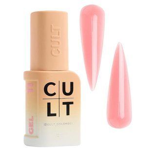Гель рідкий камуфлюючий для зміцнення нігтів, Cult Bottle Gel, №011 Rose Bloom, рожевий, 13 мл 1211 фото