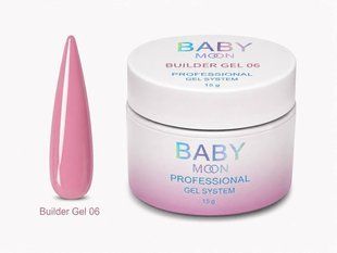 Гель камуфлирующий для наращивания ногтей, Baby&nbsp;Moon Builder Gel, №06, темно-розовый, 15 мл 3132482965 фото