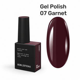 Гель-лак для нігтів, BIBLIOTEKA, №07&nbsp;Garnet, колір: темно-бордовий, 10 мл 00-00004531 фото