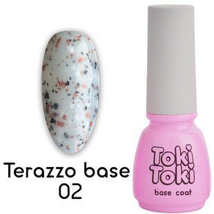 База камуфлююча, Toki-Toki Terazzo Base, №TR02, світло-сіра з поталлю, 5 мл 2002TR02 фото