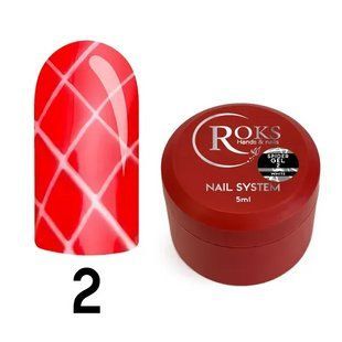 Гель-павутинка для дизайну нігтів, Roks&nbsp;Spider Gel,&nbsp;№02, колір: білий, 5 мл 5902000040022 фото