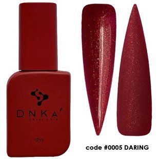 База камуфлирующая DNKa Cover Base, №0005, Daring (красная с блестками), 12 мл DNKA0005 фото
