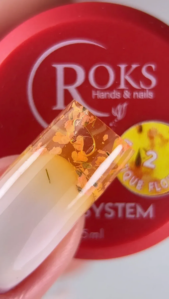 Гель с сухоцветами, Roks Boutigue Flowers Gel, №02, прозрачный с желтыми цветочками, 5 мл 5902000044020 фото