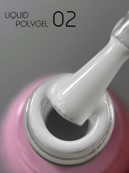 Полігель рідкий для зміцнення нігтів, Toki-Toki Liquid Polygel, №02, білий, 5 мл 2002PG02 фото