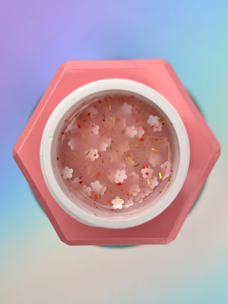 Гель камуфлюючий для нарощування нігтів, You Are Cute&nbsp;Builder Gel, №21, рожево-персиковий з квіточками, 15 мл 995-4870-1388 фото