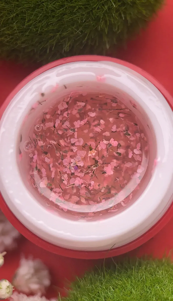 Гель з сухоцвітами, Roks Boutigue Flowers Gel, №03, прозорий з рожевими квіточками, 5 мл 5902000044037 фото
