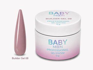 Гель камуфлирующий для наращивания ногтей, Baby&nbsp;Moon Builder Gel, №08, коричнево-нюдовый, 15 мл 3132486170 фото