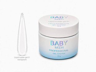 Гель рідкий для зміцнення нігтів, Baby&nbsp;Moon Liquid&nbsp;Builder Gel, №01, прозорий, 15 мл 5905123011436 фото
