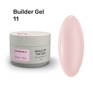 Гель камуфлюючий для нарощування нігтів, NAILSOFTHEDAY Builder Gel, №11, світло-рожевий, 15 мл 3243878816 фото