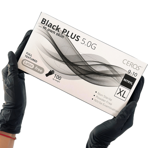 Нітрилові рукавички CEROS Fingers&reg; PLUS, 5 грам, XL (9-10), чорні, 100 шт 2027714816 фото