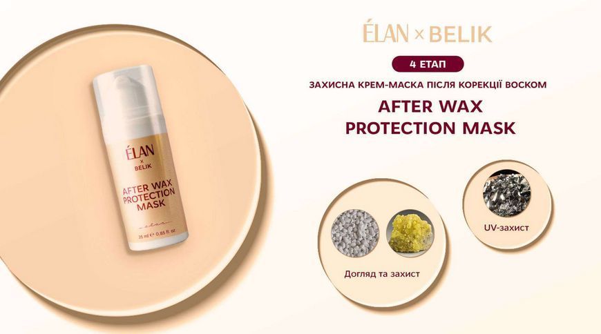 Крем-маска&nbsp;захисна після депіляції на обличчі, ELAN After Wax Protection Mask, 25 мл 3103500933 фото