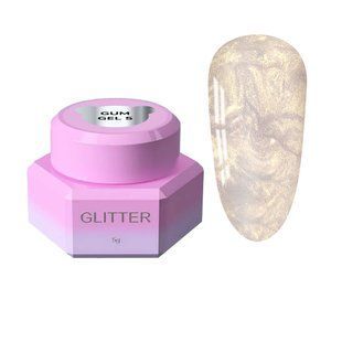 Гель-жвачка для дизайна ногтей,&nbsp;You Are Cute Gum Gel,&nbsp;№05, цвет: молочный с золотым перламутром, 5 мл 759-5828-1722 фото