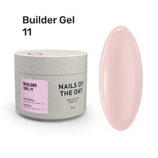 Гель камуфлюючий для нарощування нігтів, NAILSOFTHEDAY Builder Gel, №11, світло-рожевий, 30 мл 3243880424 фото