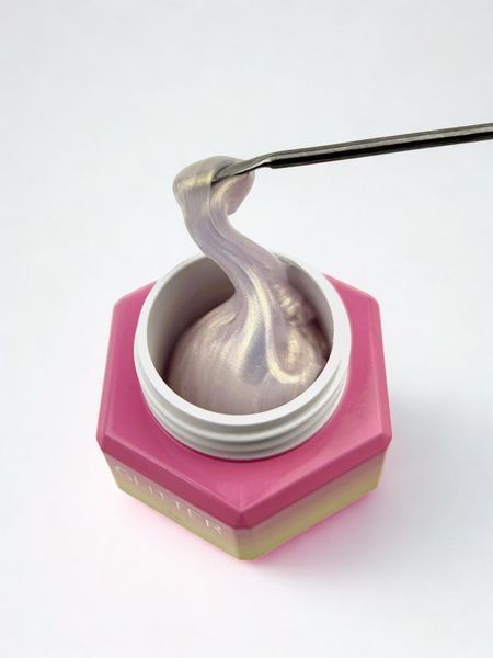Гель-жуйка для дизайну нігтів, You Are Cute Gum Gel,&nbsp;№05, колір: молочний з золотим перламутром, 5 мл 759-5828-1722 фото
