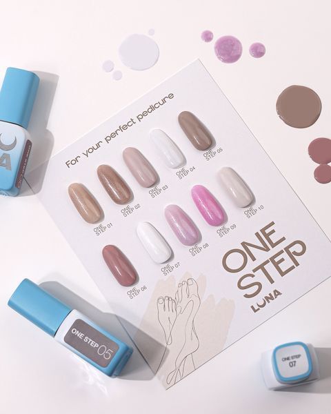 Гель-лак однофазный для ногтей, LUNAmoon One Step, №10, цвет: кремовый, 8 мл 844-5858-1687 фото