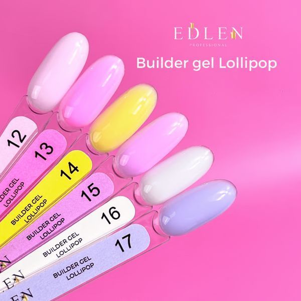 Змінний картридж гелю для нарощування нігтів, Edlen Builder gel Lollipop, №15, ліловий, 30 мл 4000312048 фото