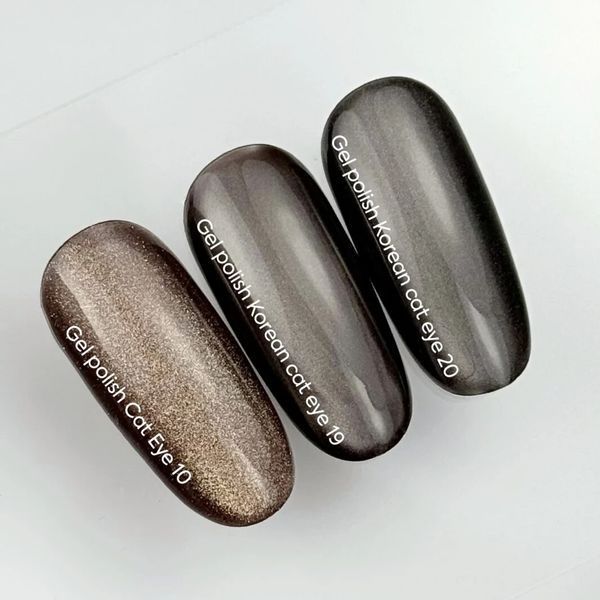 Гель-лак для нігтів з ефектом котячого ока, NAILSOFTHEDAY Korean cat eye, №19, колір: темно-коричневий, 6 мл 4821227991003 фото