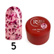 Гель с сухоцветами, Roks Boutigue Flowers Gel, №05, прозрачный с малиновыми цветочками, 5 мл 5902000044051 фото 1