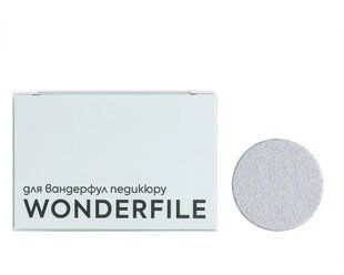 Змінні файли для педикюрного диска на мʼякій основі, Wonderfile 20 мм, 80 грит, 50 шт WFPDF20/80 фото