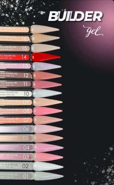 Гель камуфлюючий&nbsp;для нарощування нігтів Moon Full Builder Gel, №14, червоний, 30 мл 5905123022777 фото
