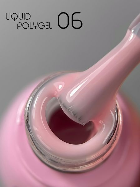 Полігель рідкий для зміцнення нігтів, Toki-Toki Liquid Polygel, №06, рожевий, 5 мл 2002PG06 фото