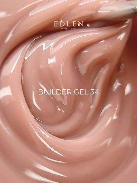 Гель камуфлирующий для наращивания ногтей, Edlen Builder gel Office, №34, бежево-розовый, 30 мл 4000360239 фото