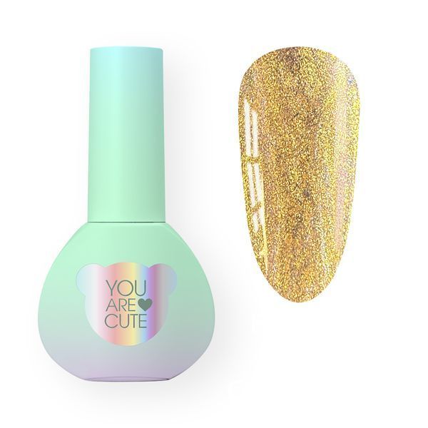 Гель рідкий камуфлюючий для зміцнення нігтів, You Are Cute Bottle Gel Vibe, Calm, золотий, 5 мл 709-5711-1651 фото