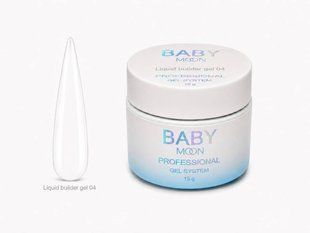 Гель рідкий камуфлюючий для зміцнення нігтів, Baby&nbsp;Moon Liquid&nbsp;Builder Gel, №04, молочний, 15 мл 5905123011467 фото