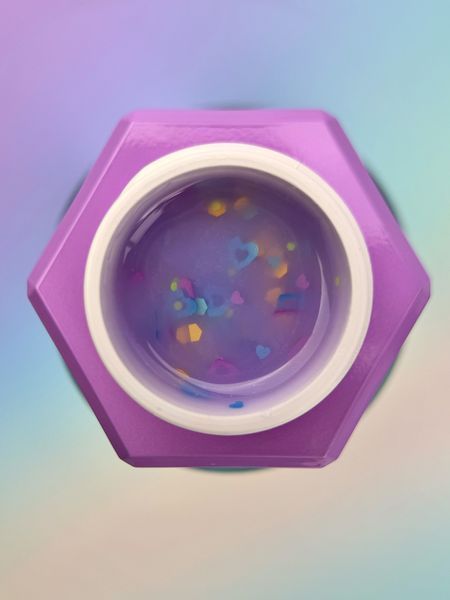 Гель камуфлюючий для нарощування нігтів, You Are Cute&nbsp;Builder Gel, №26, бузковий з сердечками, 15 мл 995-4875-1393 фото