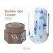 Гель камуфлирующий для наращивания ногтей, Valeri Builder Gel Flower, №01, молочный с голубыми сухоцветами, 15 мл NVBGF15-01 фото 1