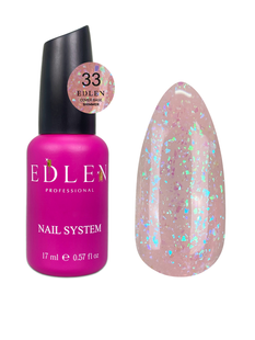 База камуфлирующая,&nbsp;Edlen Cover base Shimmer, №33, персиковая с цветной слюдой, 17 мл 4000322331 фото