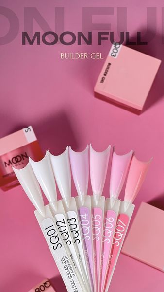 Гель камуфлюючий для нарощування нігтів, Moon Full Builder Gel, №SQ06, світло-рожевий, 30 мл 5905123026980 фото