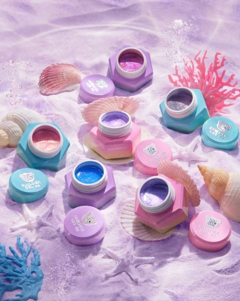 Гель камуфлюючий для нарощування нігтів, You Are Cute&nbsp;Builder Gel Aqua Glow, №42, фіолетовий з білим перламутром, 15 мл 995-4924-1409 фото