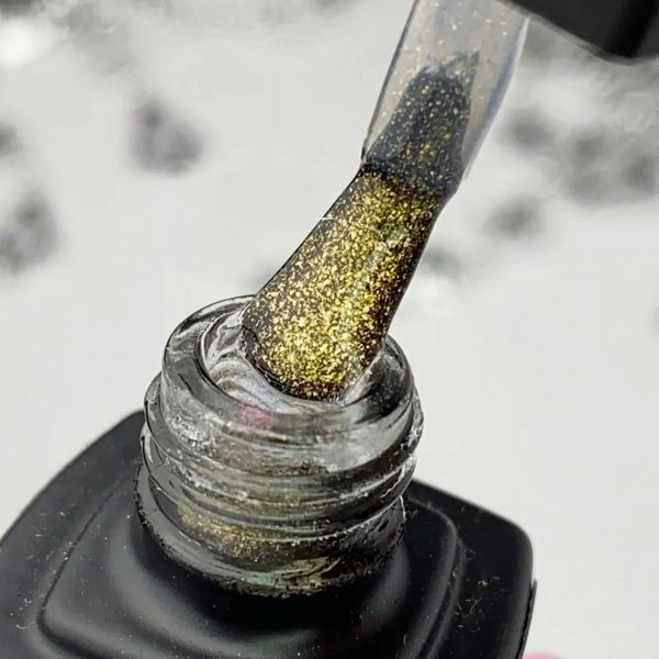Топ для гель-лаку без липкого шару Moon Full Glitter Gold Top, №02, прозорий із золотистим мікроблиском, 8 мл 5908254189555 фото