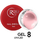 Гель камуфлюючий для нарощування нігтів, Roks Builder Gel, №08, молочно-ліловий, 15 мл 5902000040282 фото 1