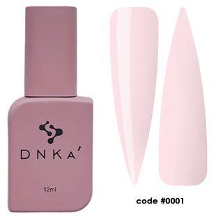 Гель рідкий камуфлюючий для зміцнення нігтів, DNKa' Fast Gel, №0001, Молочно-рожевий (Euterpe), 12 мл FTFG0001-12 фото