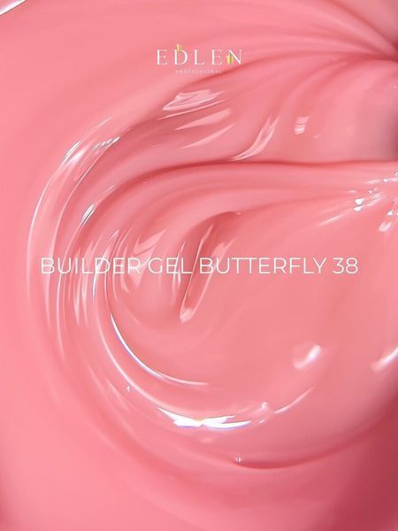 Змінний картридж гелю для нарощування нігтів, Edlen Builder gel Butterfly, №38, ніжно-рожевий, 15 мл 4000312242 фото