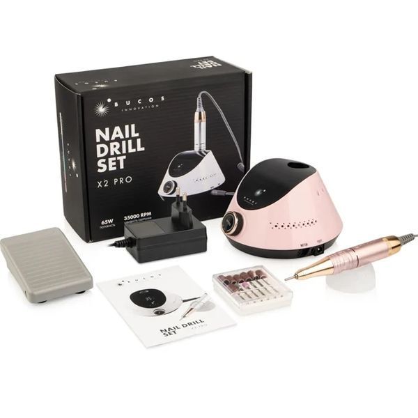 Фрезер для манікюру BUCOS Nail Drill X2 BLUSH PINK (35000/65W) колір: рожевий 1893898174 фото