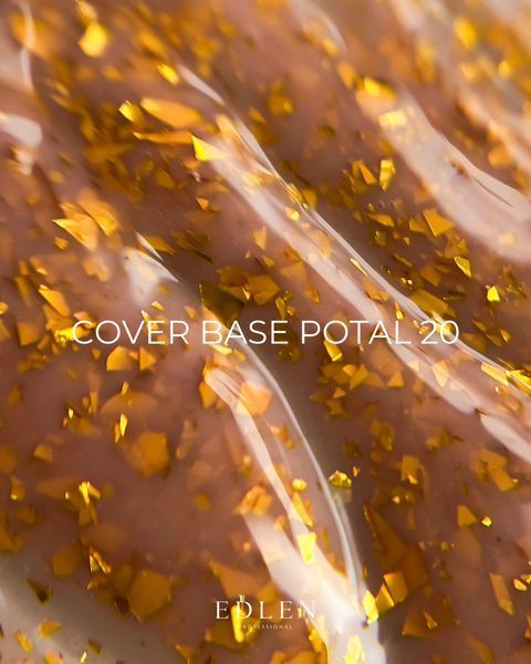 База камуфлирующая,&nbsp;Edlen Cover base Potal, №20, бежевая с поталью, 17 мл 4000321200 фото