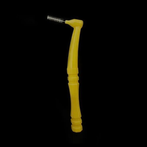 Щеточка Baby Brush для ресниц и бровей (L-форма), желтая, 1 шт z040169 фото